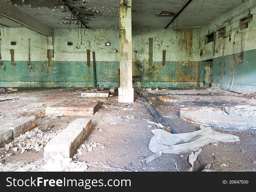 Ruins of a very heavily polluted industrial factory, the place was known as one of the most polluted place in Europe.