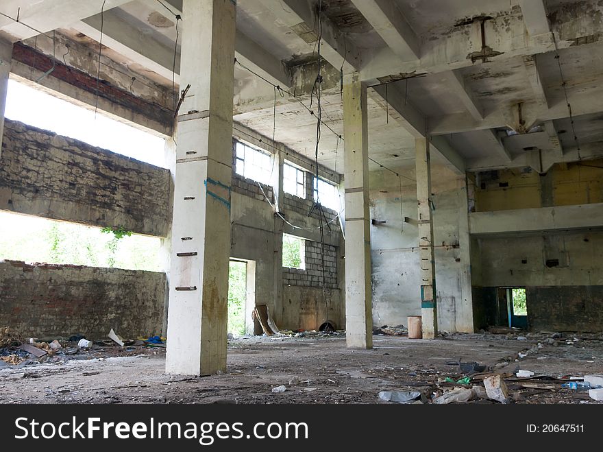 Ruins of a very heavily polluted industrial factory, the place was known as one of the most polluted place in Europe.