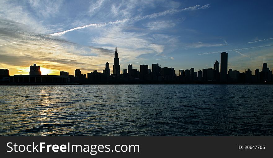 Chicago Illinois USA City Skyline. Chicago Illinois USA City Skyline
