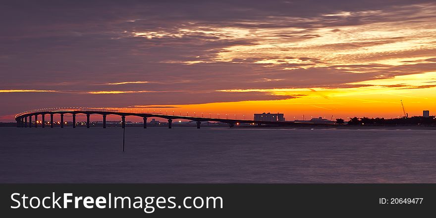Sunset Over The Bridge