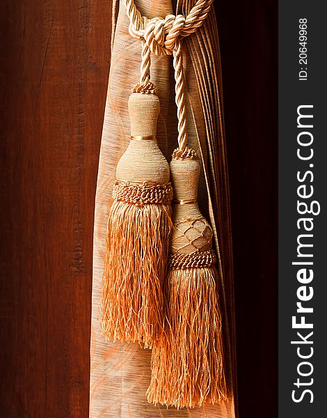 Native Thai style curtain tied. Native Thai style curtain tied