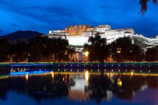 Night Scenes Of Potala Palace Royalty Free Stock Photos Night Scenes Of Potala Palace Royalty Free Stock Photos