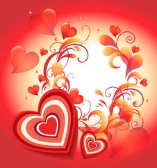 Abstract Wreath With Heart Royalty Free Stock Photos Abstract Wreath With Heart Royalty Free Stock Photos