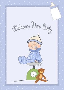Welcome New Baby Boy Royalty Free Stock Photo