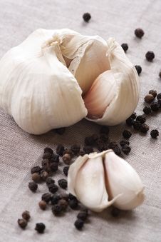 Garlic And Pepper. Stock Photos Garlic And Pepper. Stock Photos