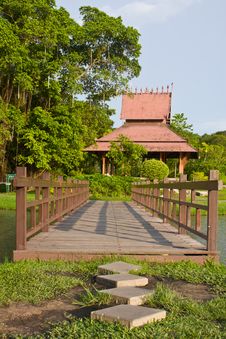 Wooden Bridge In The Park Royalty Free Stock Image Wooden Bridge In The Park Royalty Free Stock Image