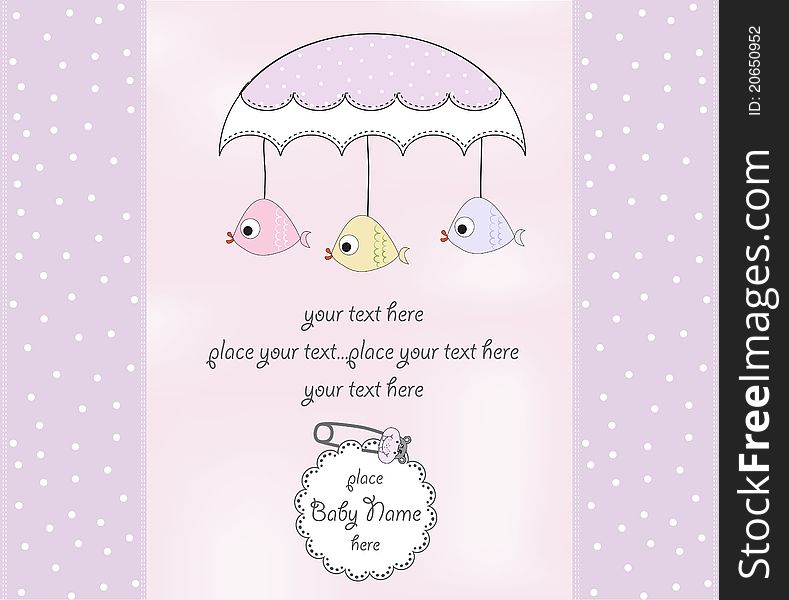 Delicate baby shower card