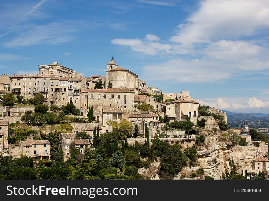The beautiful hilltop village of Gordes in the Luberon, Provence, France. The beautiful hilltop village of Gordes in the Luberon, Provence, France
