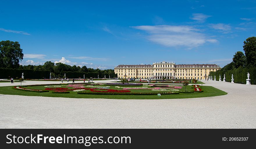 A beautiful shot of the famous palace schoenbrunn in vienna, Austria. A beautiful shot of the famous palace schoenbrunn in vienna, Austria.