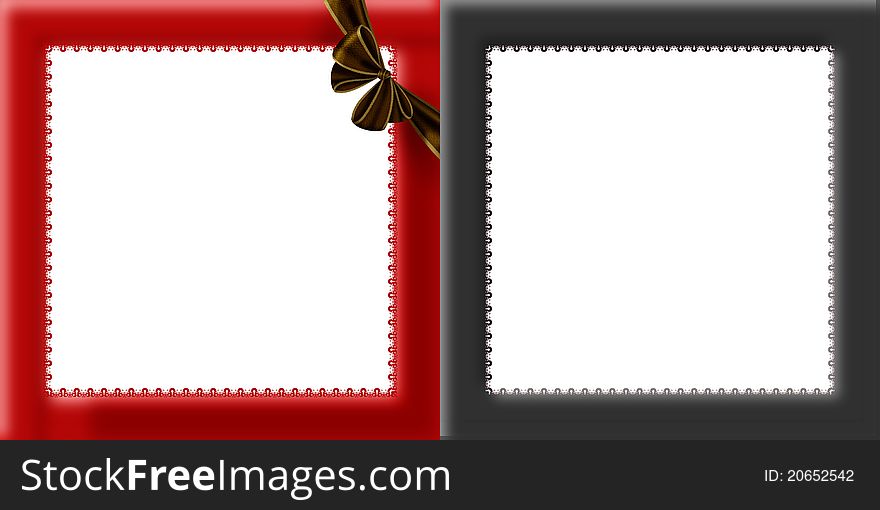 Illustrations of Lovely frame wrap by a bow. Illustrations of Lovely frame wrap by a bow
