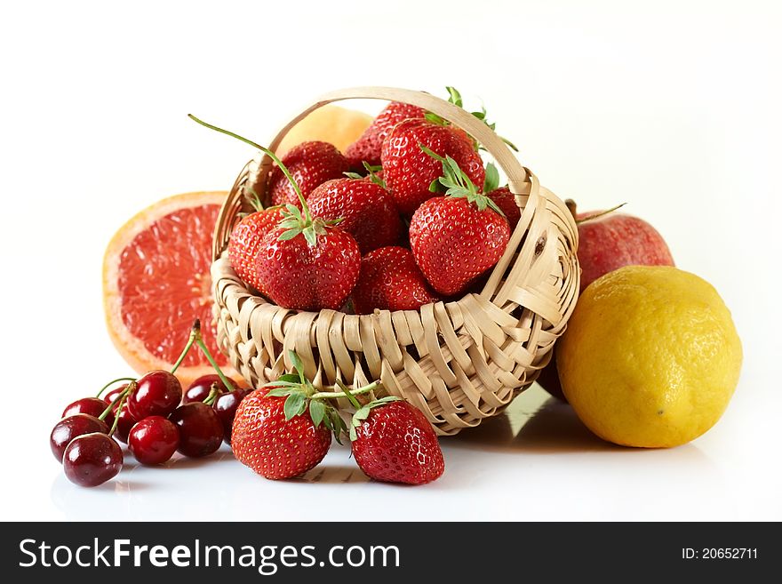 Colorful fresh group of fruits for a balanced diet. Colorful fresh group of fruits for a balanced diet.