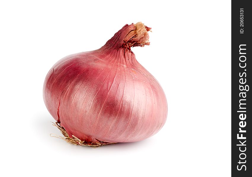 Red onion isolated on white