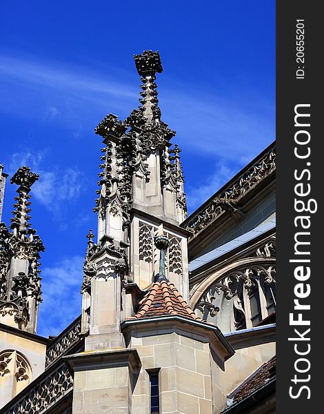 The MÃ¼nster of Bern, gothic cathedral in Bern, Switzerland. The MÃ¼nster of Bern, gothic cathedral in Bern, Switzerland
