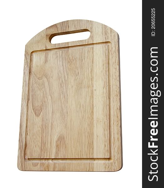 Cutting board isolated on white (clipping path included)