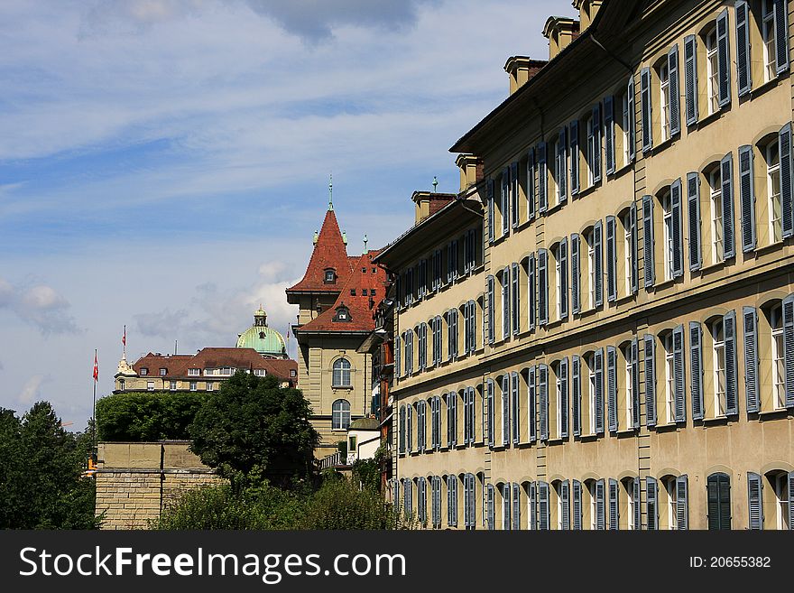 View of architecture in old city of Bern, Switzerland