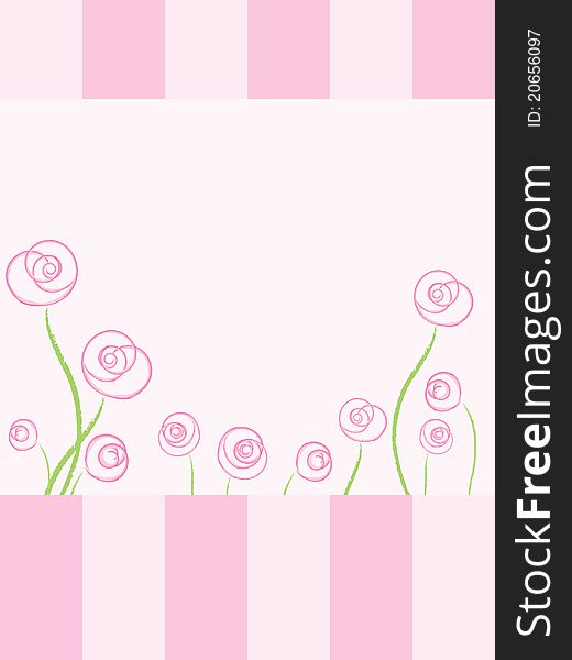 Greeting card with abstract roses pattern. Greeting card with abstract roses pattern