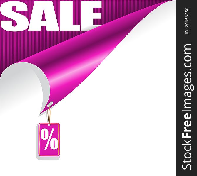 White and purple background with elements of the sale for your design. White and purple background with elements of the sale for your design