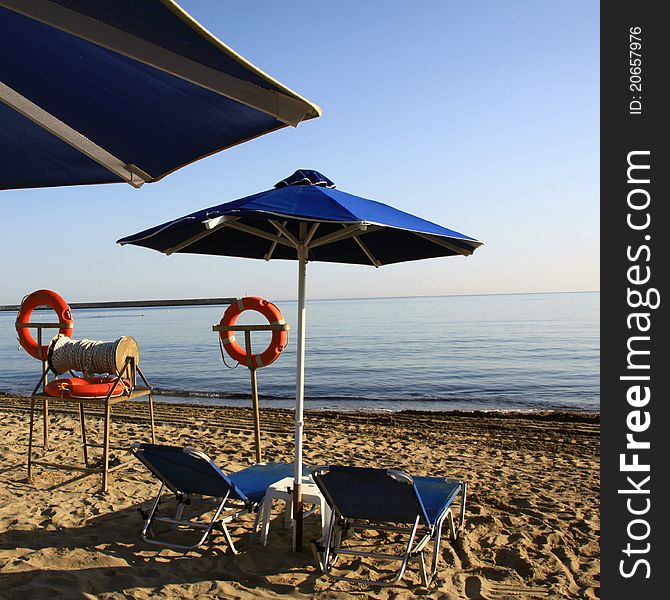 Beach in Crete in the early hours