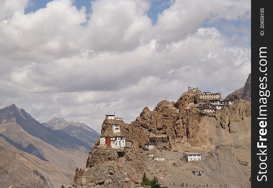 Monastic home in Spiti Valley, India. Monastic home in Spiti Valley, India