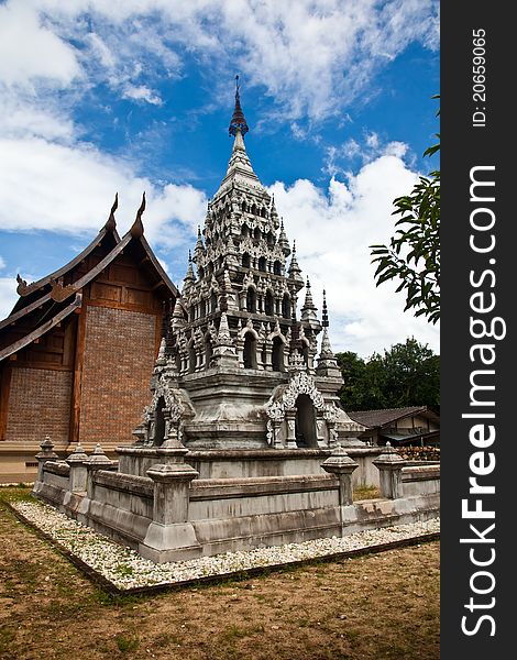 Northern style pagoda in Lampang of Thailand. Northern style pagoda in Lampang of Thailand.