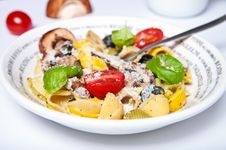 Pasta With Mushrooms Royalty Free Stock Photography Pasta With Mushrooms Royalty Free Stock Photography