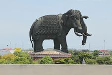 Double Heads Elephant Statue Stock Photo Double Heads Elephant Statue Stock Photo