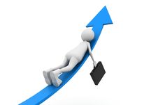 Business Man Flying Royalty Free Stock Image Business Man Flying Royalty Free Stock Image