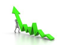 Man Climb Green Growth Arrow Stock Photography Man Climb Green Growth Arrow Stock Photography