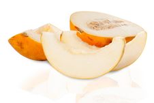 Sliced Melon Isolated On White Stock Photo Sliced Melon Isolated On White Stock Photo