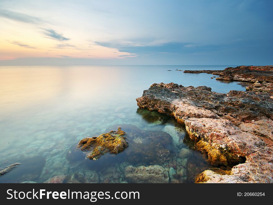 Beautiful seascape. Composition of nature.