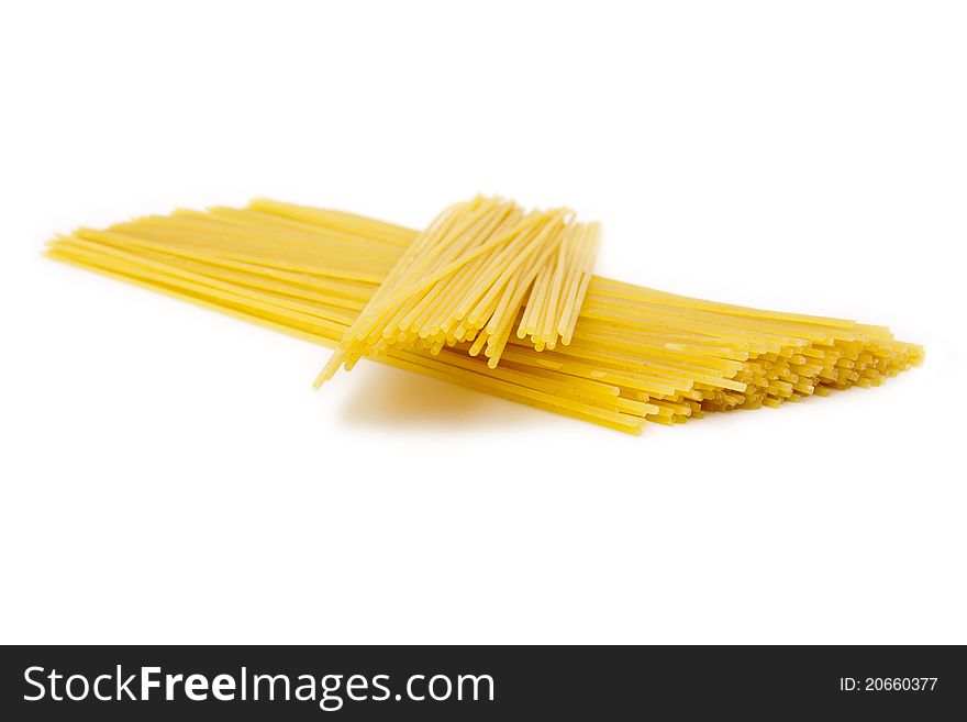 Spaghetti pasta isolated on white background