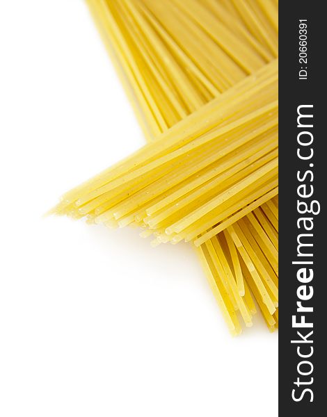 Spaghetti pasta isolated on white background