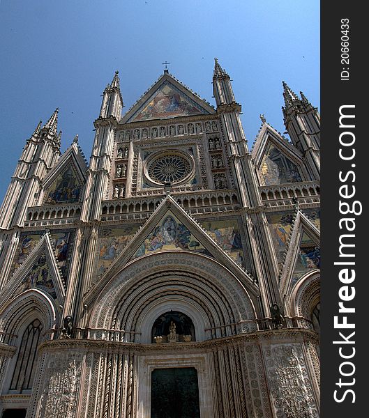 Dome cathedral Orvieto in Umbria, Italy