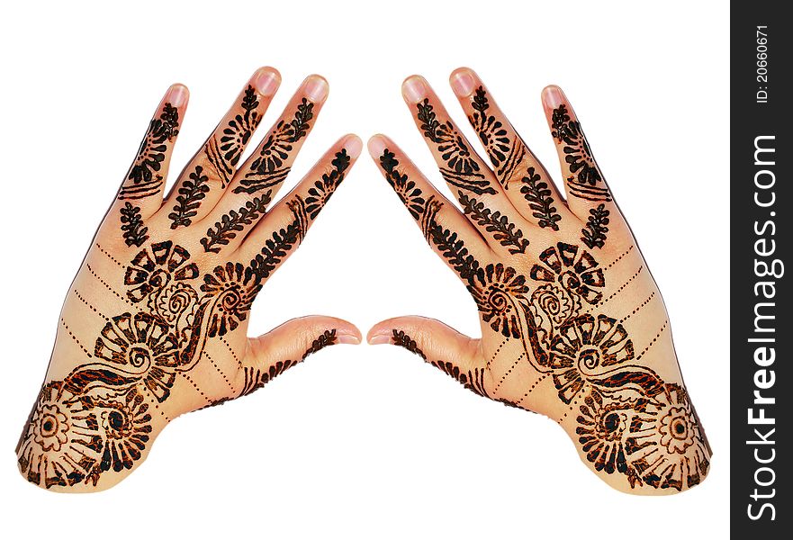 Hand with Henna design asian tradition. Hand with Henna design asian tradition
