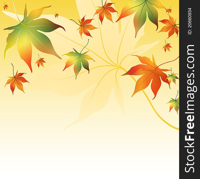 Beautiful autumn background. Vector image