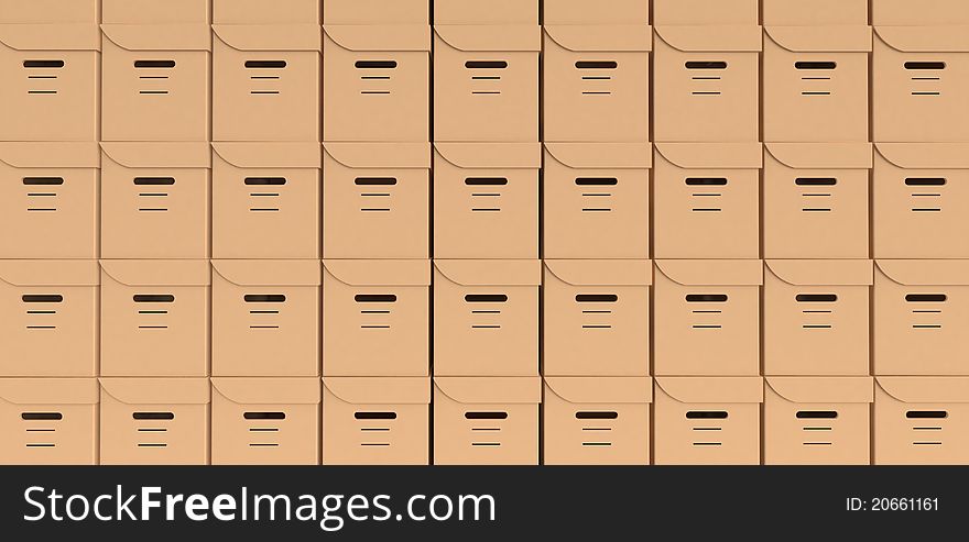 Multiple cardboard boxes use for removal or in the office