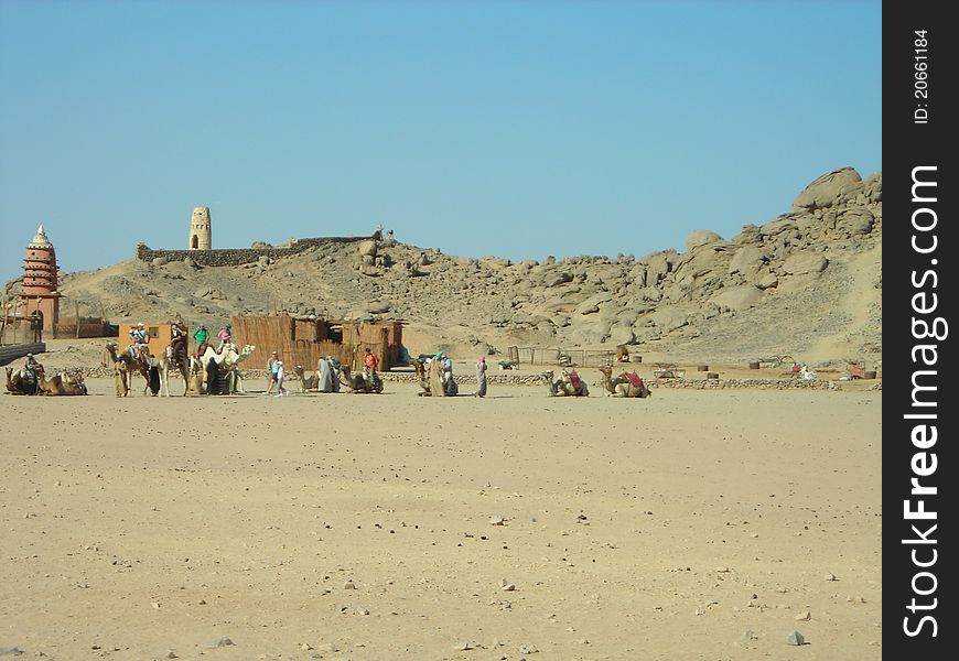 A desert village in Egypt. A desert village in Egypt