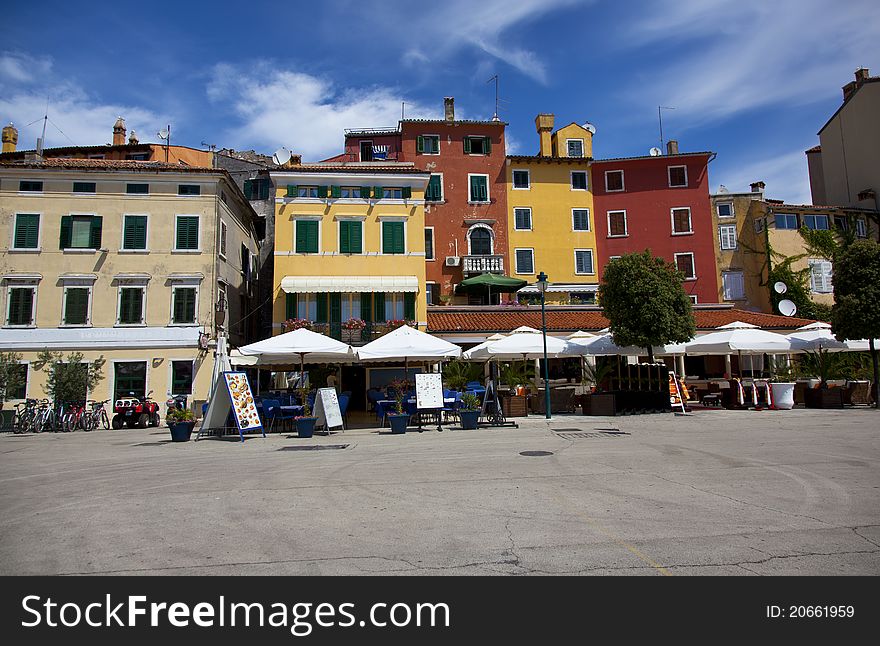 Colorful house in the centre of rovinj. Colorful house in the centre of rovinj