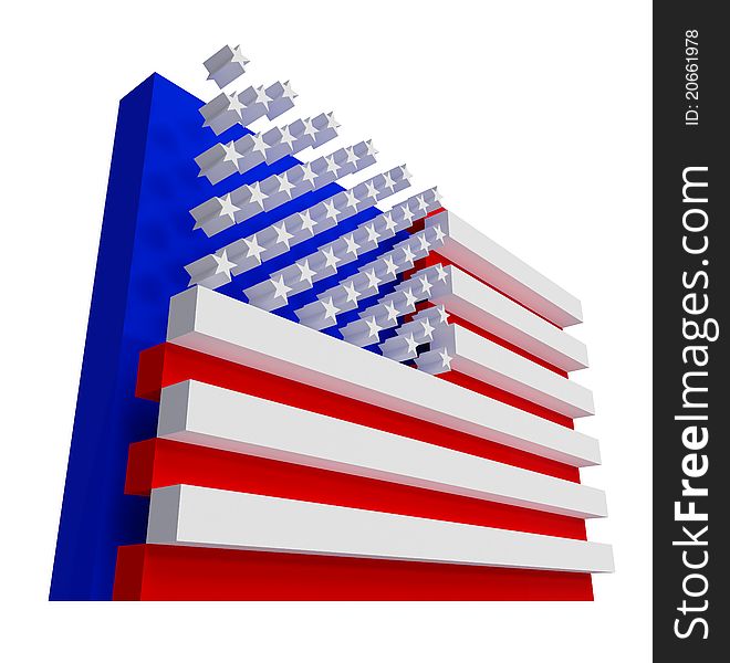 USA Flag. Include Clipping Path.