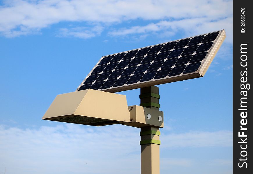 Solar Streetlight And Cloud