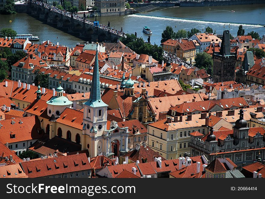 View of Prague city in Czech republic. View of Prague city in Czech republic