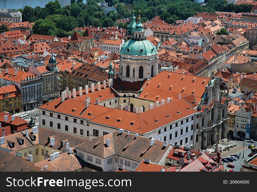 View of Prague city in Czech republic. View of Prague city in Czech republic