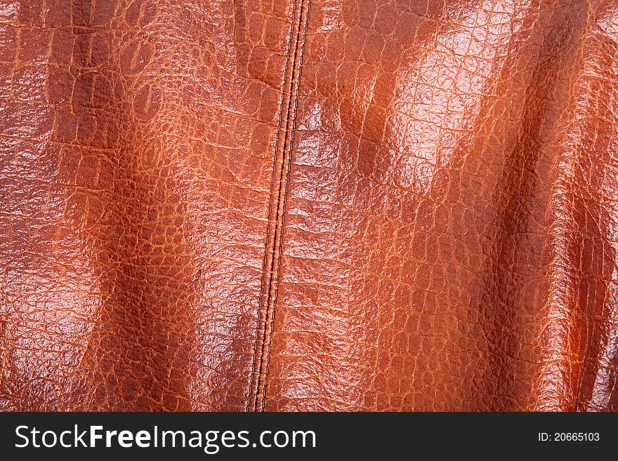 Brown leather texture of bag background. photography