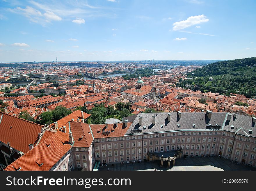 View of Prague city in Czech republic. View of Prague city in Czech republic