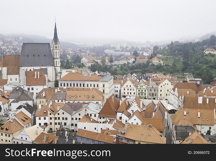 European City of Cesky Krumlov in Czech. European City of Cesky Krumlov in Czech