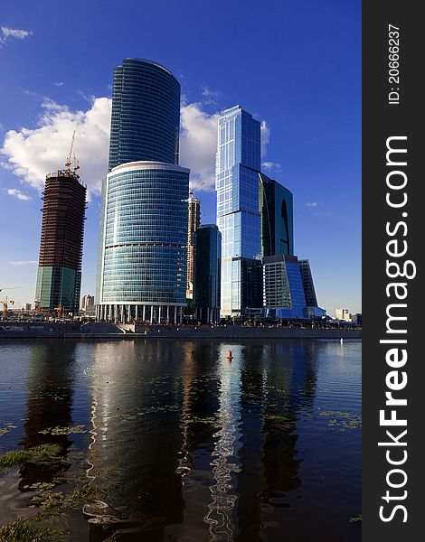 Moscow. Modern business center by the river. Moscow. Modern business center by the river