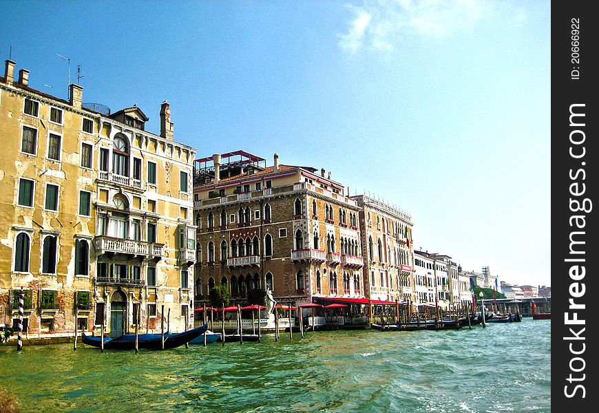 The Grand Canal in Venice, Europe. The Grand Canal in Venice, Europe