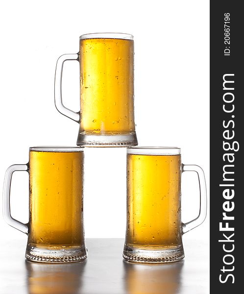 Three mug of beer