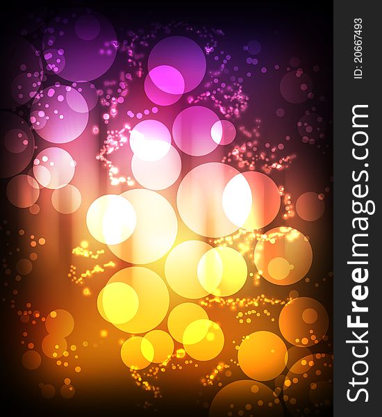 Abstract background with glowing circles