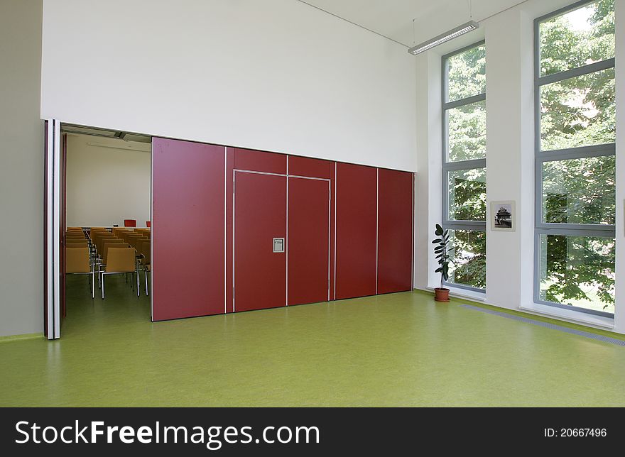 Contemporary office boardroom with brightly colored furniture. Contemporary office boardroom with brightly colored furniture